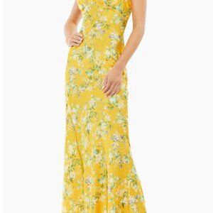 Mac Duggal Cowl Back Floral Satin Sheath Gown Nordstrom